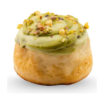 Pistachio Kunafa Cinnamon Roll at hy Bakery