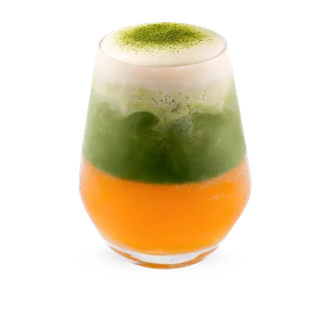 Peach Iced Tea Matcha at hy Bakery