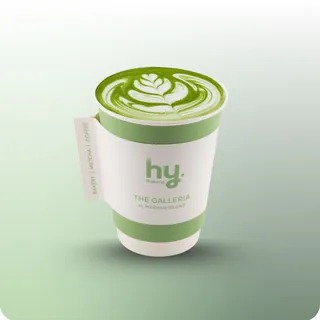 Hot Matcha 12oz at hy Bakery