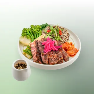 Five Spice Beef Protein Plate at hy Bakery